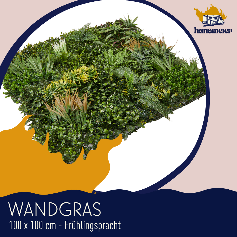 Wandgras große Frühlingspracht | Pflanzenwand | 100 x 100 cm - Hansmeier