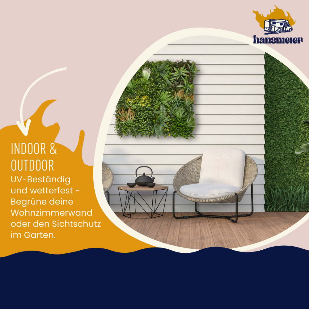 Wandgras große Frühlingspracht | Pflanzenwand | 100 x 100 cm - Hansmeier