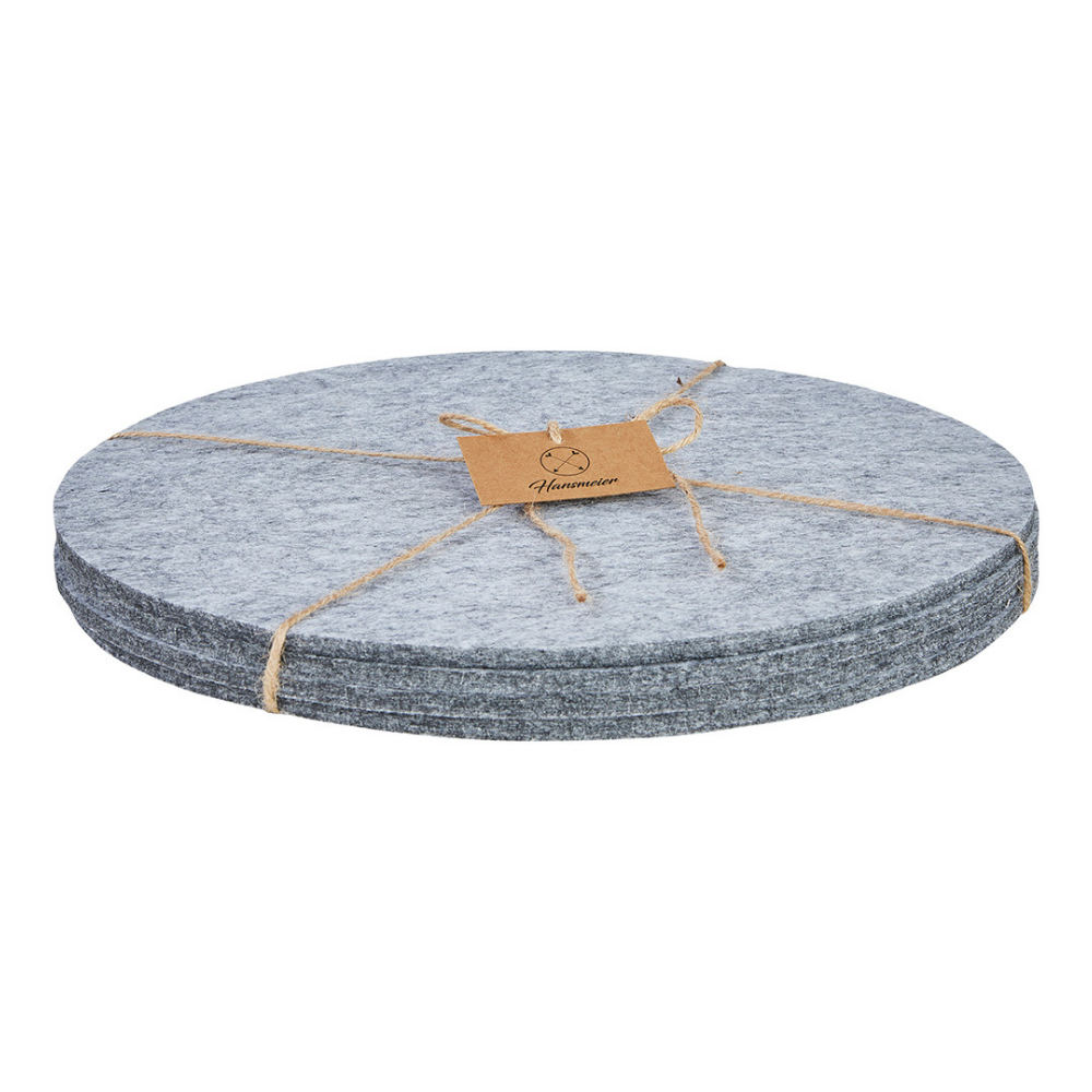 Untersetzer aus Filz | Grau | 4er Set | 30 cm - Hansmeier