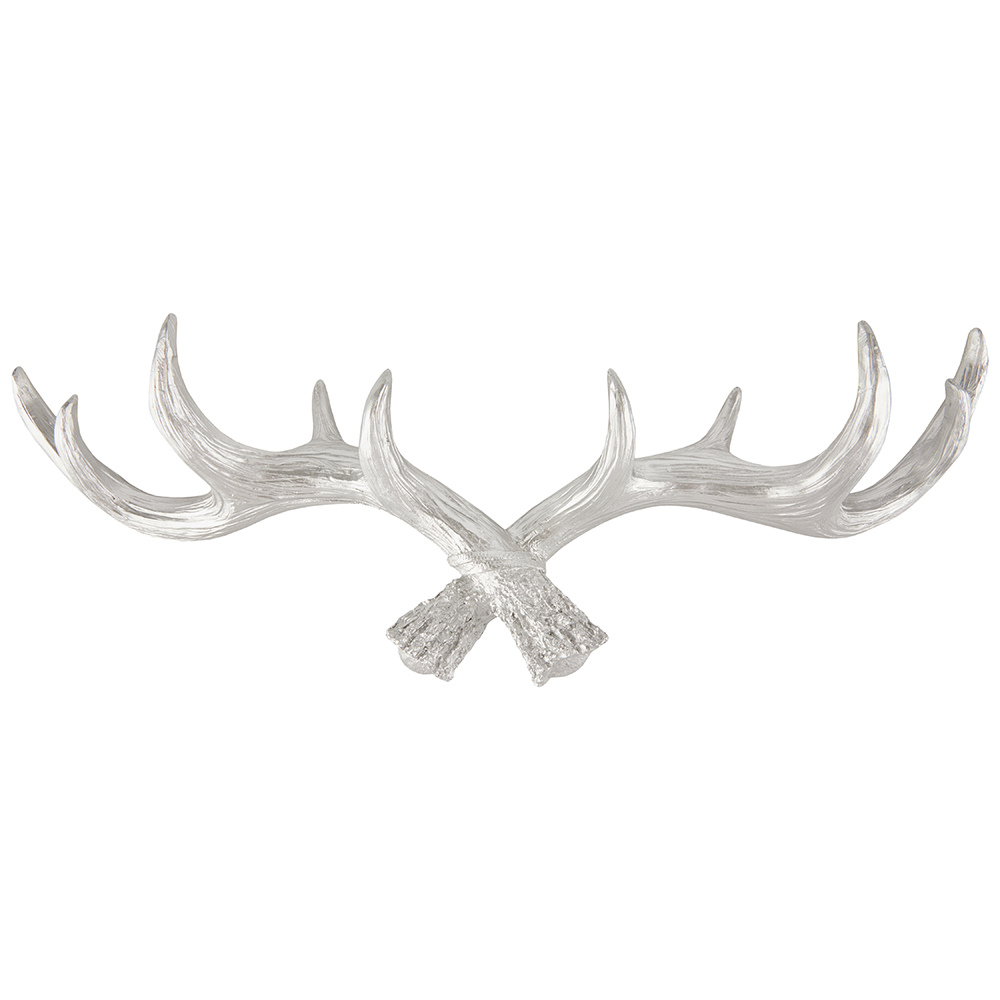 Geweih Garderobe | 49 cm | Silber | Kleiderhaken - Hansmeier