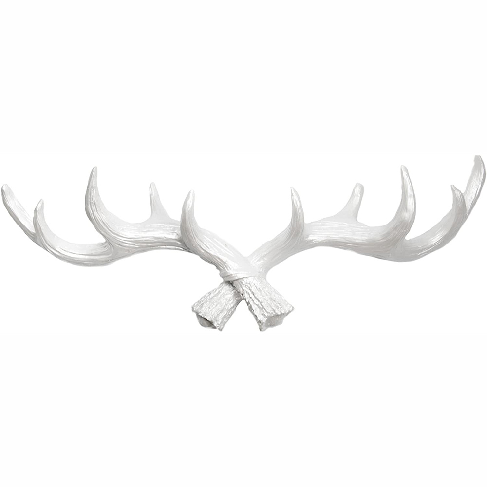 Geweih Garderobe | 49 cm | Weiß | Kleiderhaken - Hansmeier