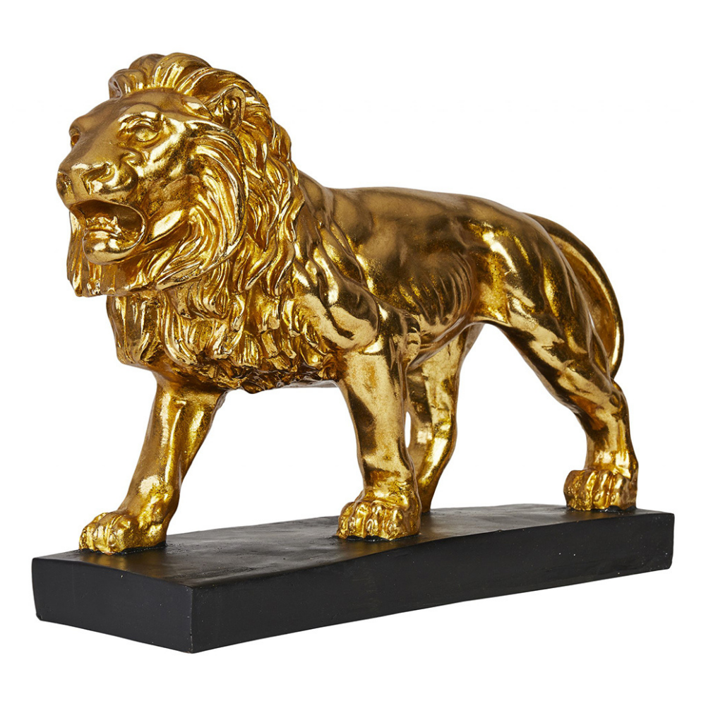 Hansmeier | Löwe Tischdeko Skulptur | 43 x 28 cm | Gold | Löwen Deko - Hansmeier