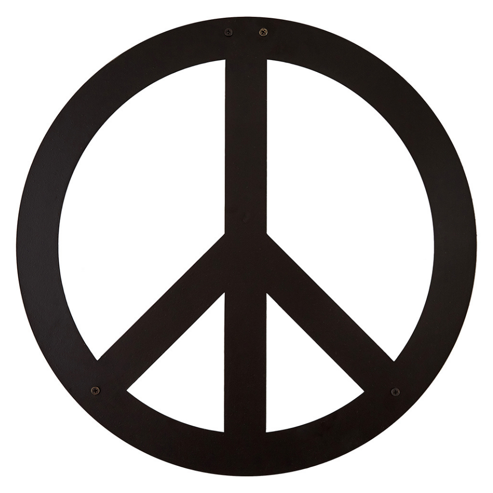 Wanddeko aus Metall | 40 x 40 cm | Peace | Metalldeko Industrial - Hansmeier