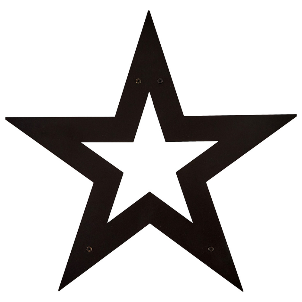 Wanddeko aus Metall | 37 x 39 cm | Stern | Metalldeko Industrial - Hansmeier