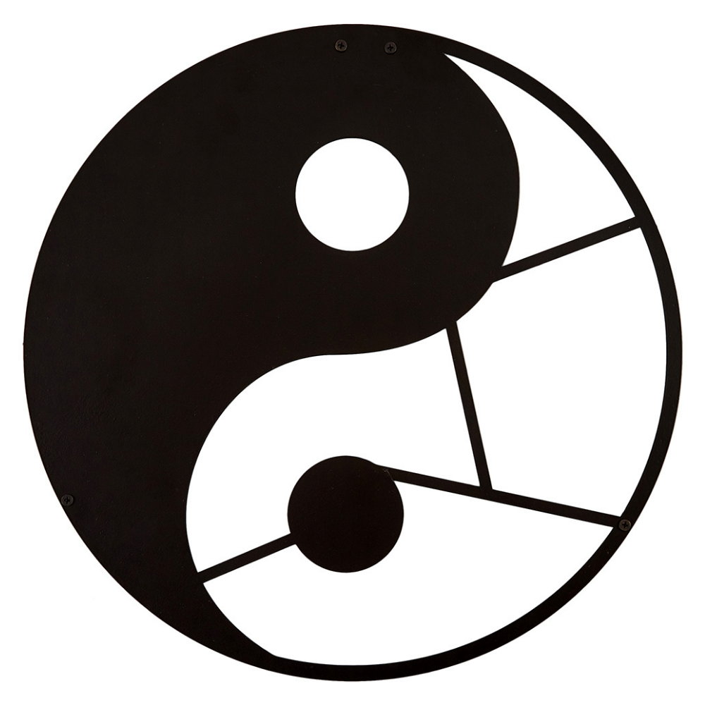 Wanddeko aus Metall | 40 x 40 cm | YingYang | Metalldeko Industrial - Hansmeier
