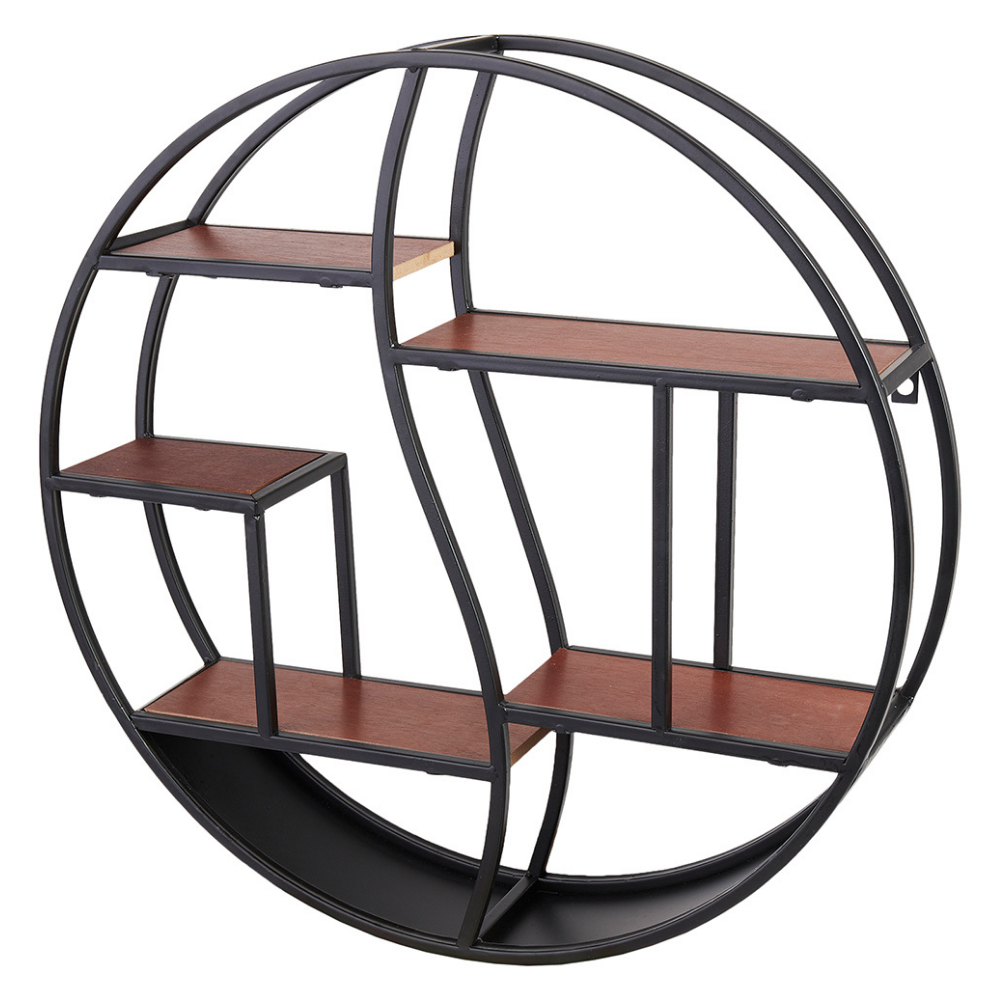 Wandregal aus Metall | Durchmesser 56cm, 12cm Tiefe - Hansmeier