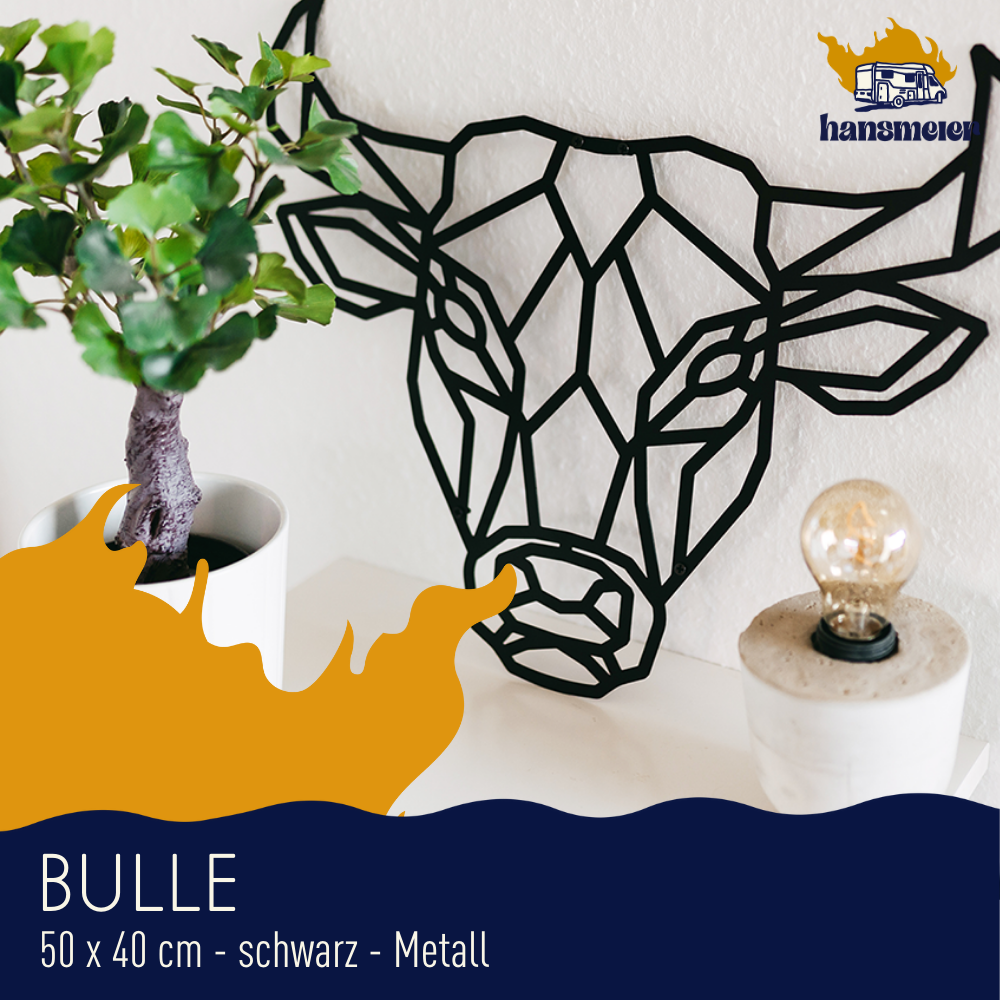 Wand Metalldeko | 50 x 40 cm | Bulle | Metalldeko Industrial - Hansmeier