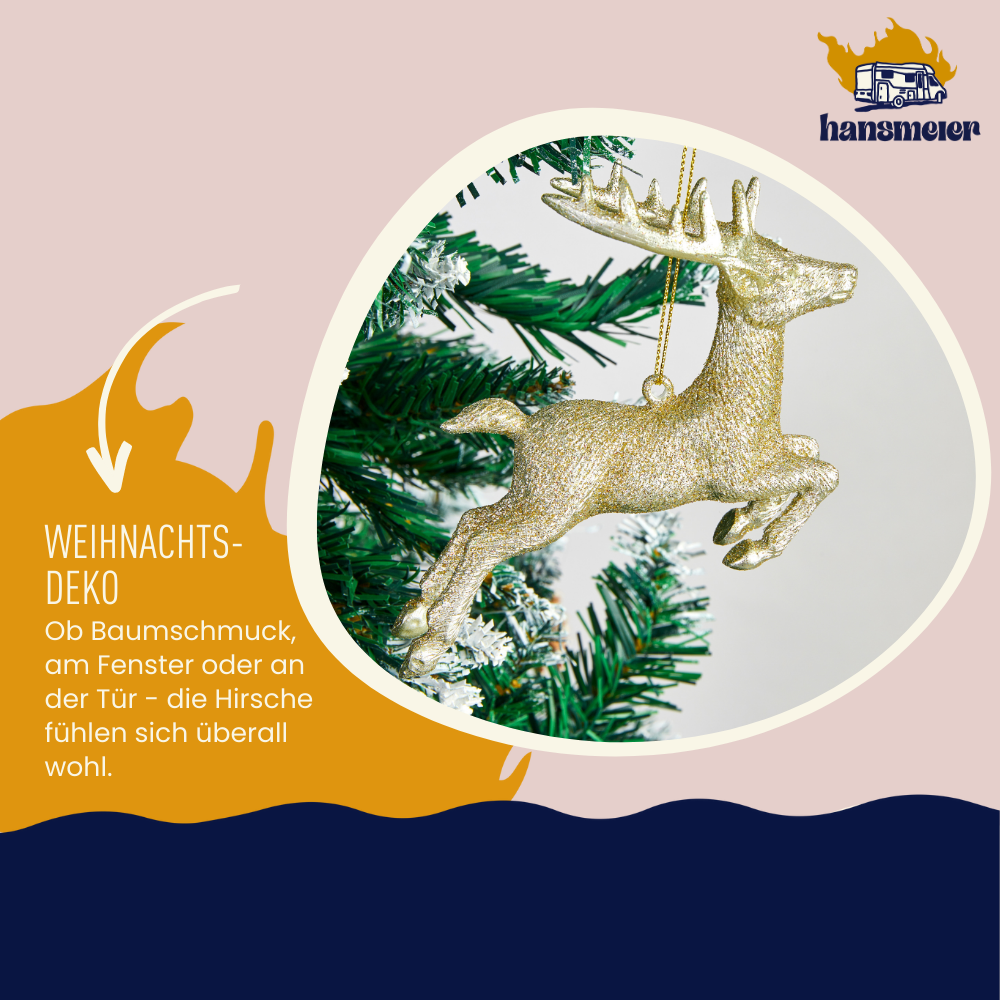 Hirschanhänger | 13x10x5 cm | 3er Set - Hansmeier