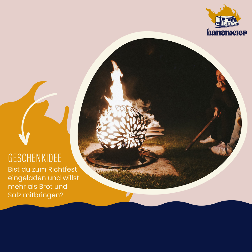 Hansmeier Feuerschale | 52 x 52 x 40 cm | Regentropfen - Hansmeier