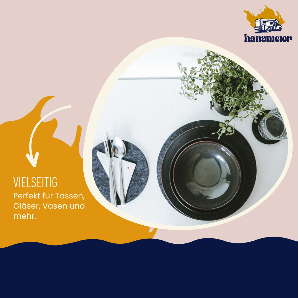 Untersetzer | Dunkelgrau | 2er Set | 30 cm - Hansmeier