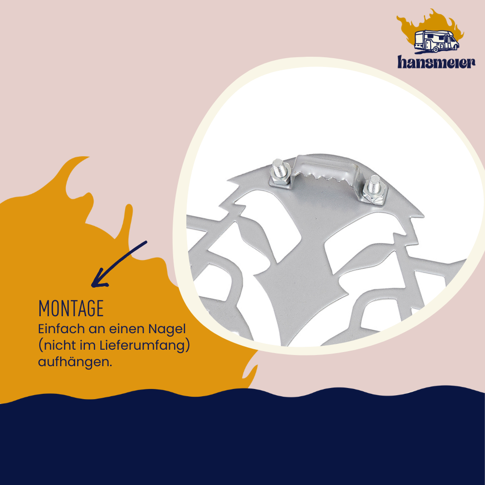 Wanddeko aus Metall | 80 x 35 cm | Adler Silber - Hansmeier