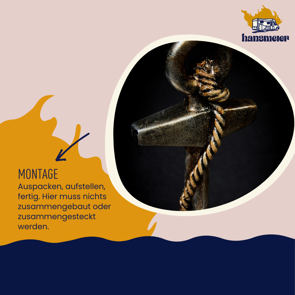 Statue Anker - maritime-Deko - 12 x 8 x 3 cm - Hansmeier