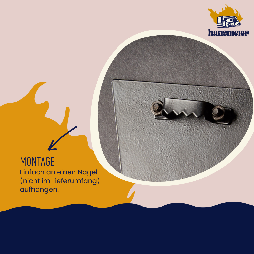 Wanddeko aus Metall | 25 x 50 cm | Blitz | Metalldeko Industrial - Hansmeier