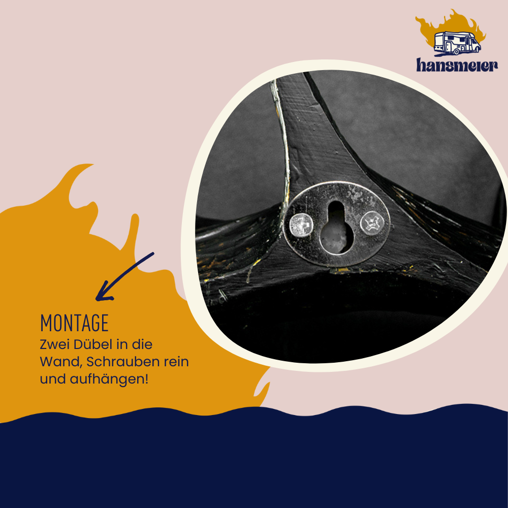 Geweih Garderobe | 49 cm | Schwarz | Kleiderhaken - Hansmeier