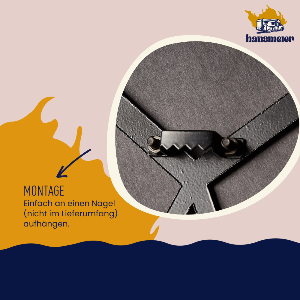 Wanddeko aus Metall | 39 x 33 cm | Herz | Metalldeko Industrial - Hansmeier