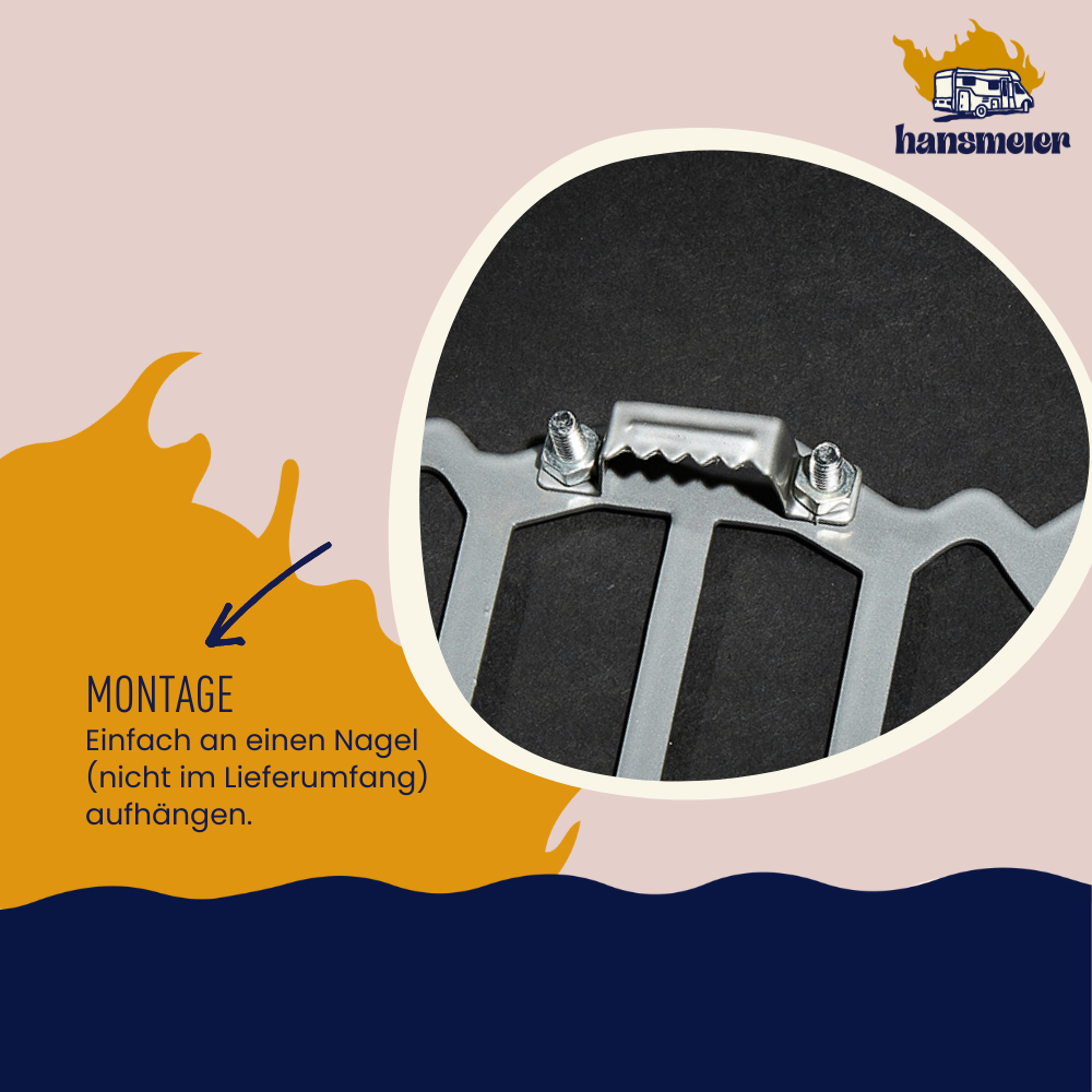 Wanddeko aus Metall | 75 x 75 cm | Silber | Hirsch Geweih - Hansmeier