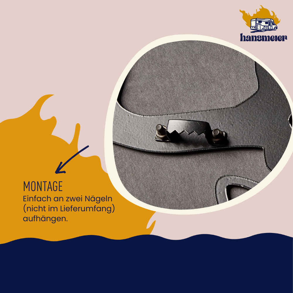 Wanddeko aus Metall | 83 x 93 cm | Hirsch | Metalldeko Industrial - Hansmeier