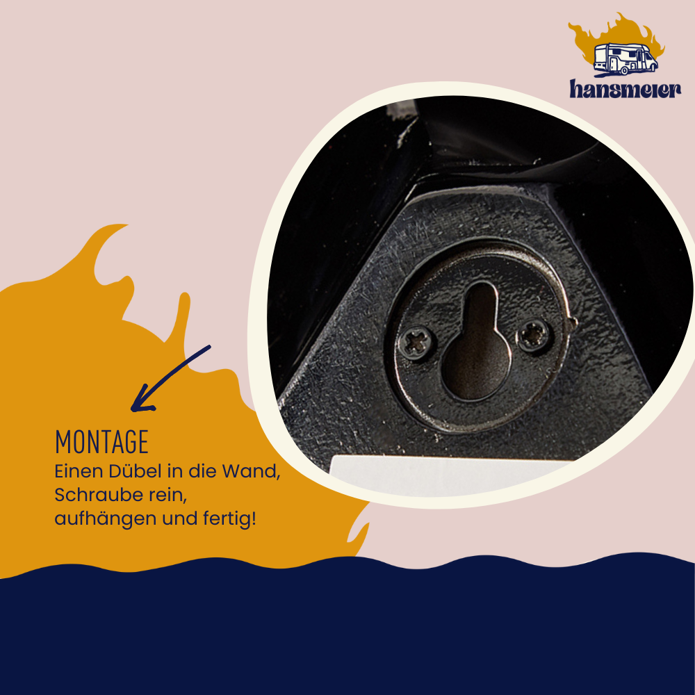 Hirsch Wanddeko Skulptur Schwarz - 42x41cm - Hansmeier