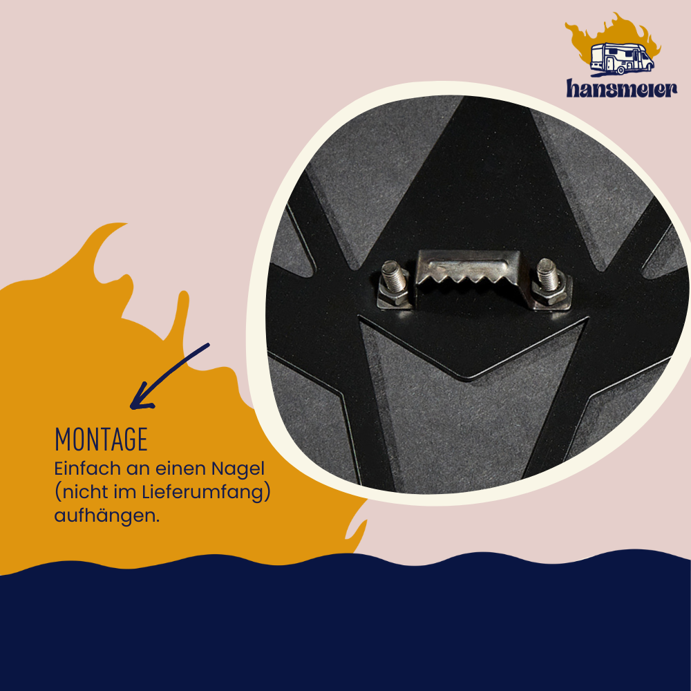 Wanddeko aus Metall | 42 x 50 cm | Löwe Schwarz - Hansmeier