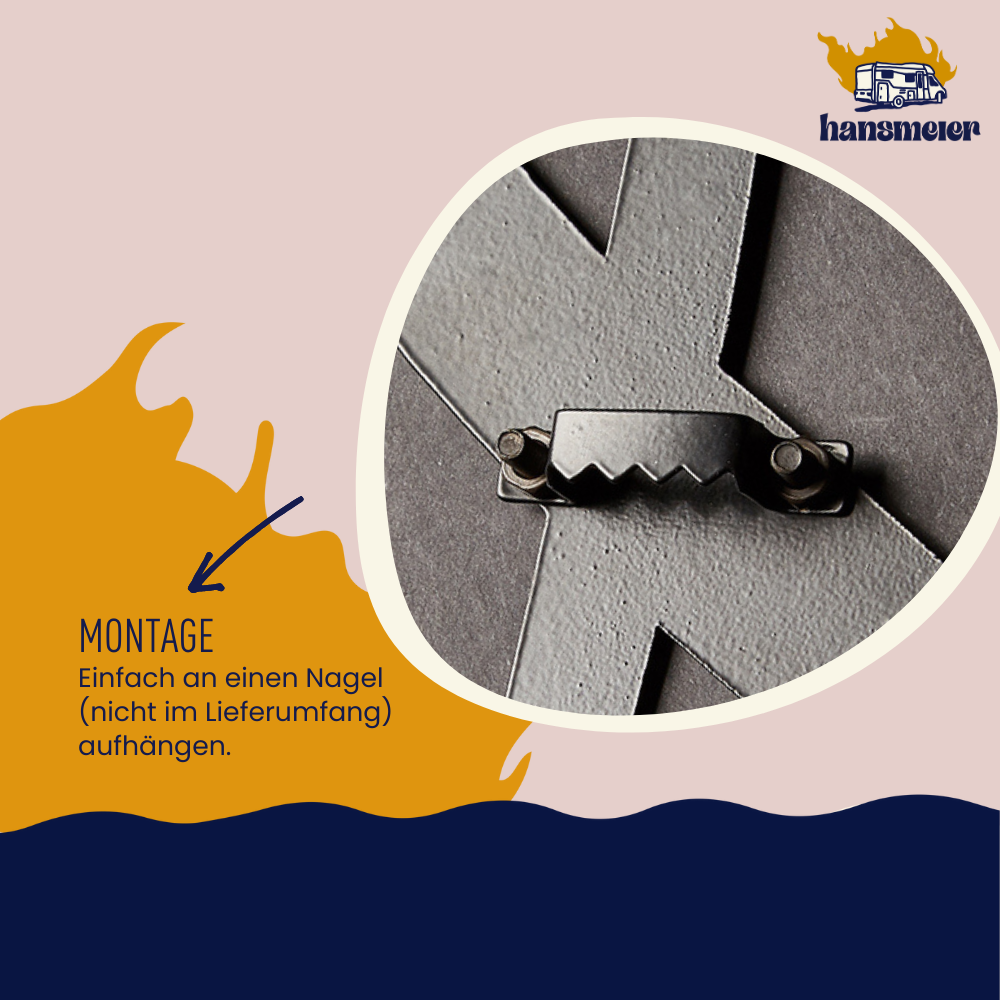 Wanddeko aus Metall | 17 x 40 cm | Notenschlüssel | Metalldeko Industrial - Hansmeier