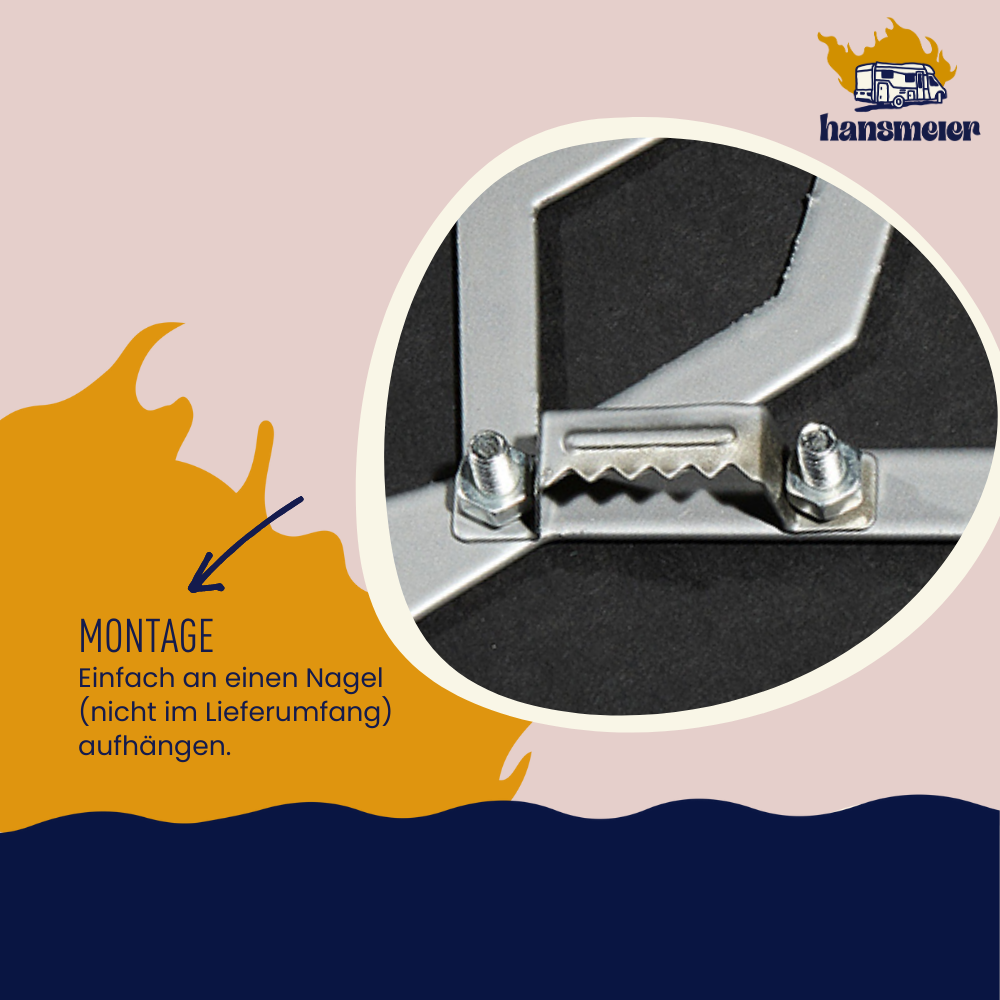 Wanddeko aus Metall | 38 x 55 cm | Wolf Silber - Hansmeier