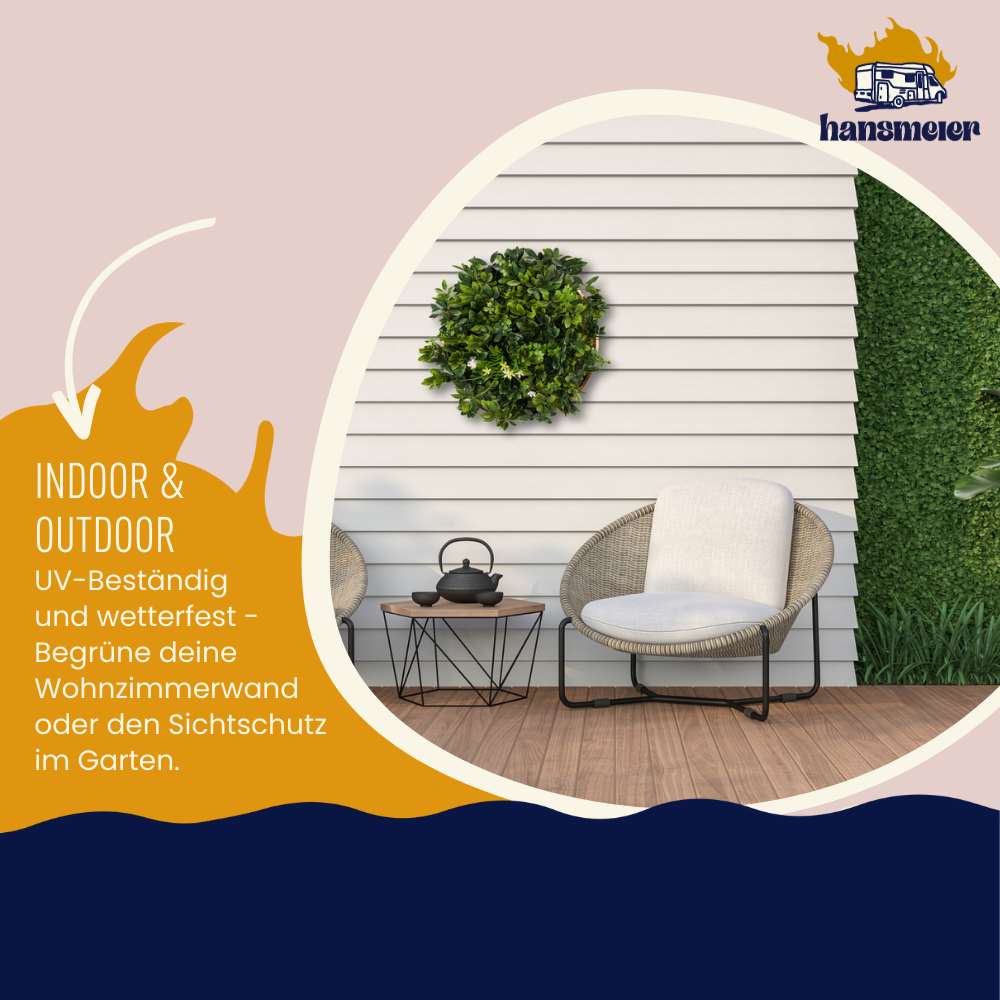 Wandgras Narzissen gerahmt | Pflanzenwand | 54 x 54 cm - Hansmeier