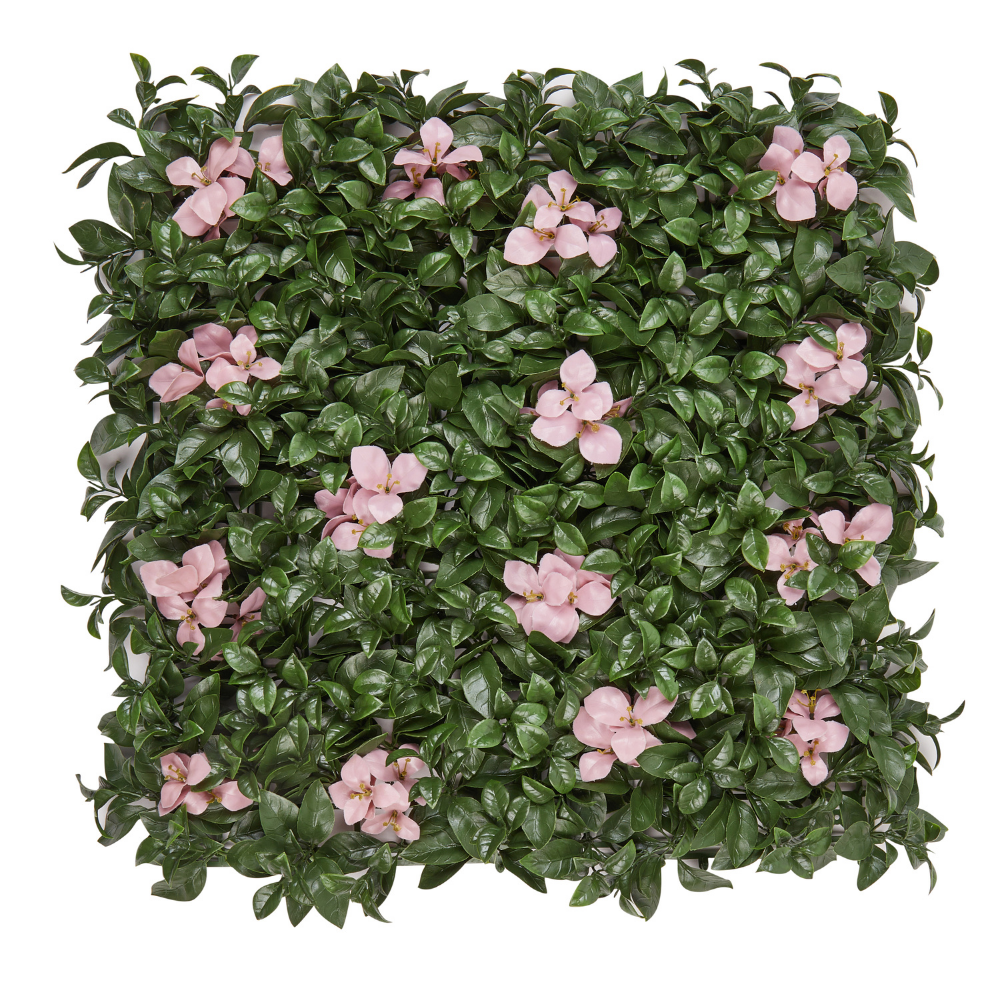 Wandgras Pinker Garten | Pflanzenwand | 50 x 50 cm | Wand-Dekoration - Hansmeier