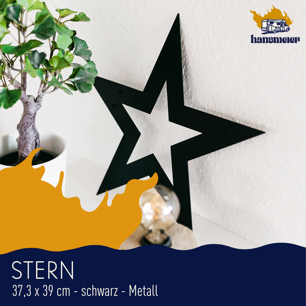 Wanddeko aus Metall | 37 x 39 cm | Stern | Metalldeko Industrial - Hansmeier 