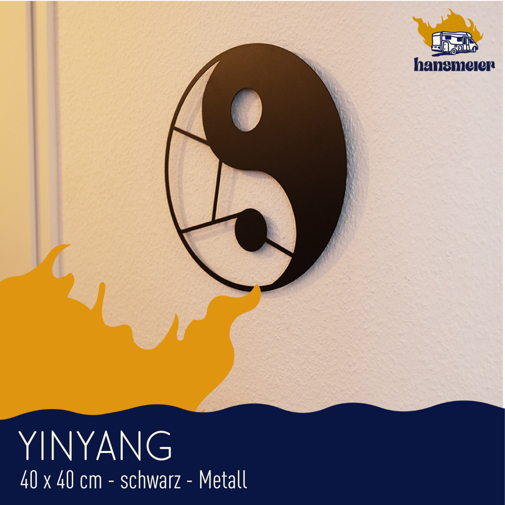 Wanddeko aus Metall | 40 x 40 cm | YingYang | Metalldeko Industrial - Hansmeier 
